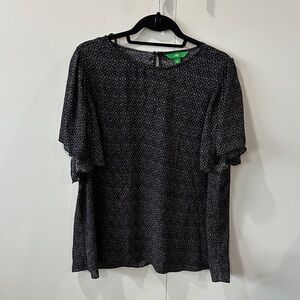Dip Black Diamond Pattern Blouse